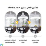 پنکه سقفی چراغ‌دار ال‌ای دی چندمغزه مدل لومن  E27 - تصویر 2
